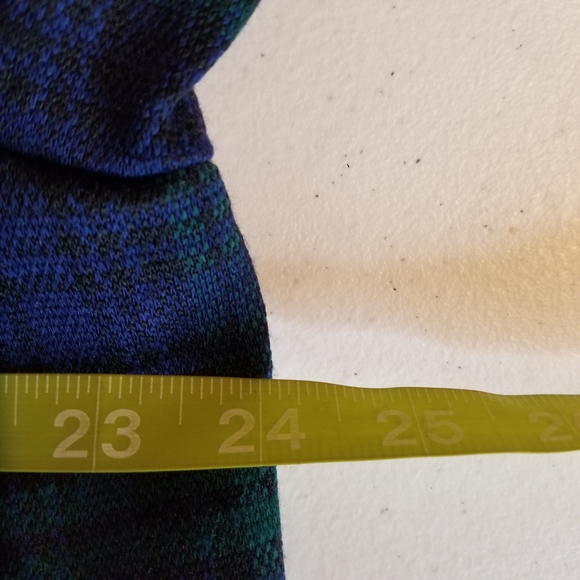 Vtg Michel Laurence Open Front Plaid Blazer Size 44 (Large) Jacket 2Front Pocket - Picture 10 of 10